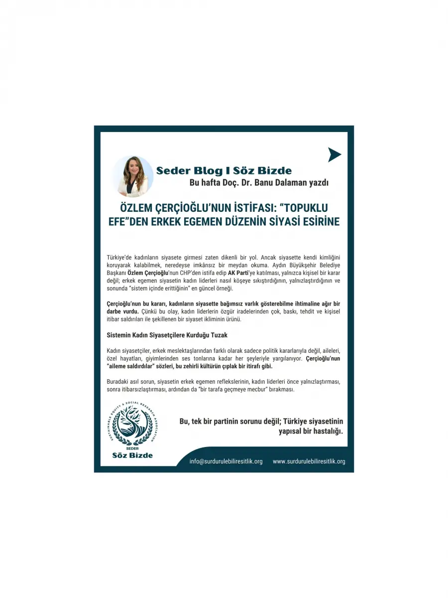 Topuklu Efe'den Erkek Egemen Düzenin Siyasi Esirine